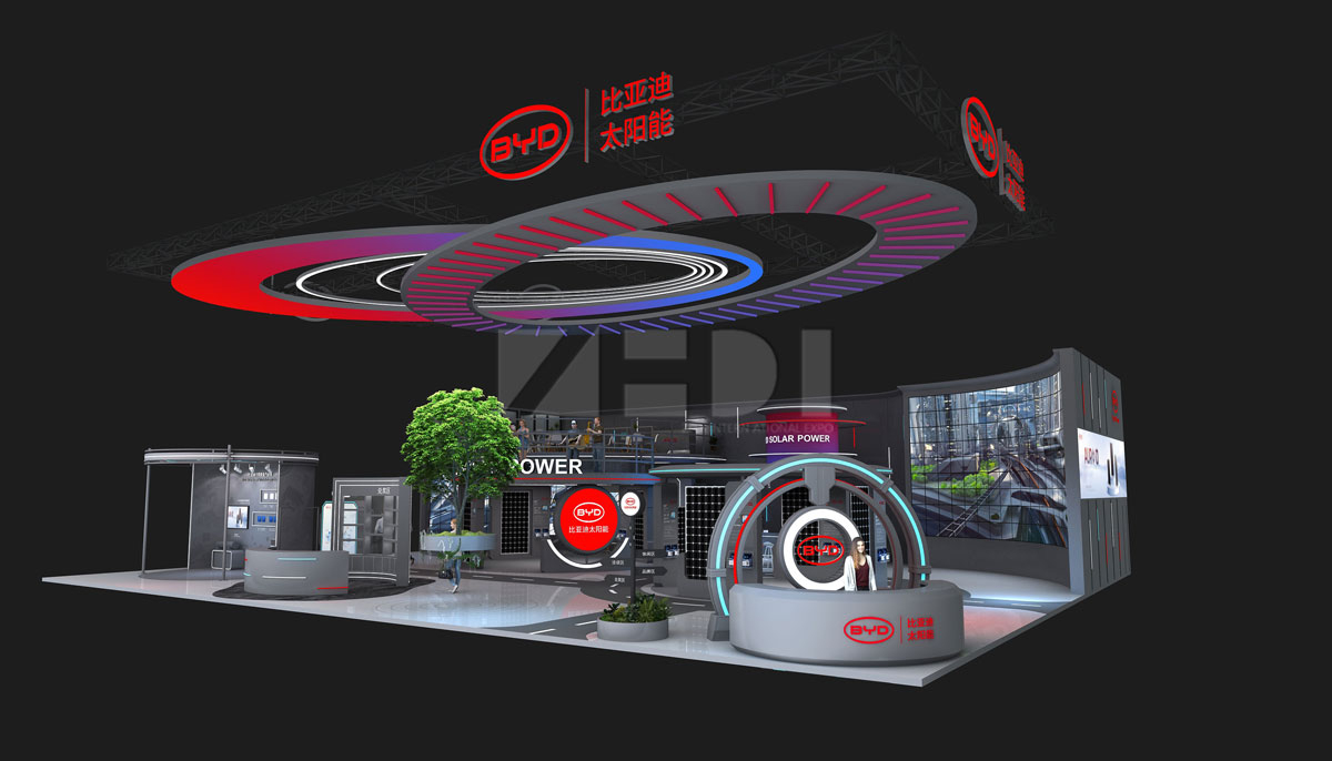 光伏展臺設計效果圖